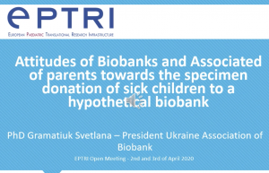 video Attitudes of Biobanks and Associated of parents towards the specimen donation of sick children to a hypothetical biobank