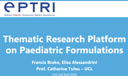 Thematic Research Platform on Paediatric Formulations
